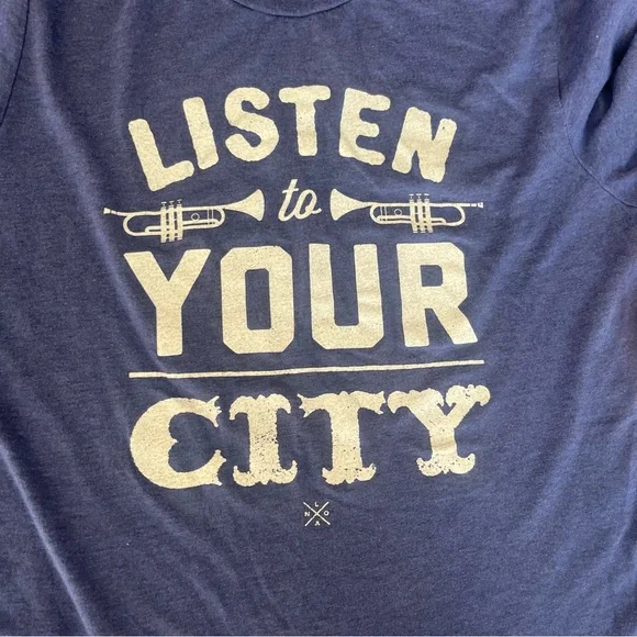 Unisex New Orleans Graphic Tees - Black, Blue, and Green - Size L (slim) - Picture 5 of 9